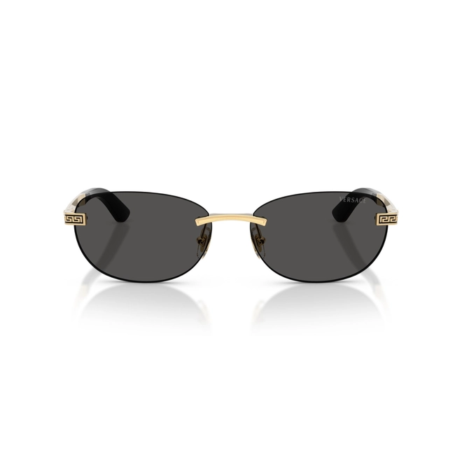 Óculos de Sol Versace 0VE2307 15238756 Metal Dourado com lentes na cor Cinza Escuro 2