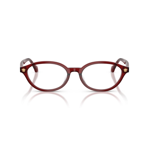 Óculos de Grau Versace 0VE3393D 5540 53 Acetato Vinho Transparente