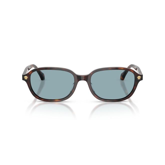 Óculos de Sol Versace 0VE4514D 55378053 Acetato Marrom Mesclado com lentes na cor Azul 2
