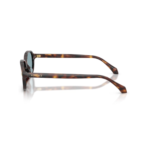 Óculos de Sol Versace 0VE4514D 55378053 Acetato Marrom Mesclado com lentes na cor Azul