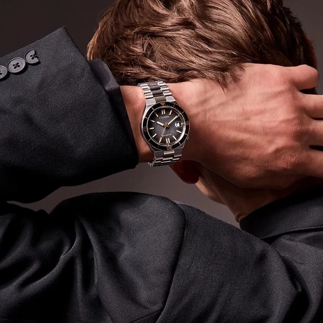 Relógio Citizen Tsuyosa Shore “Time Slip” - NJ0238 57EN Preto 2