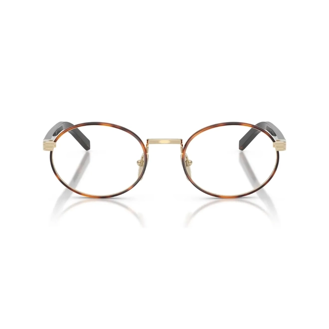 Óculos de Grau Prada 0PR B55V 20L1O1 49 Metal Marrom Mesclado e Dourado 2