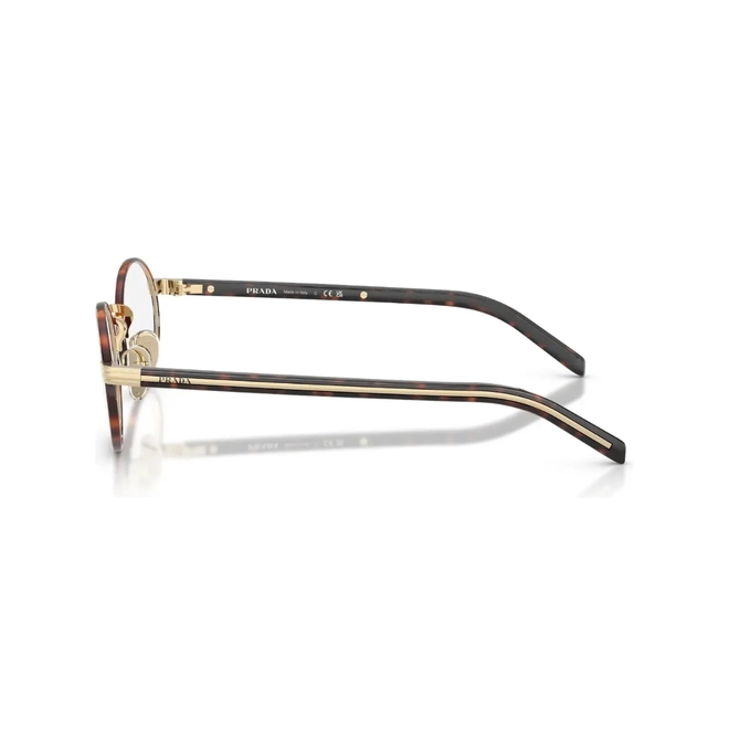 Óculos de Grau Prada 0PR B55V 20L1O1 49 Metal Marrom Mesclado e Dourado 3