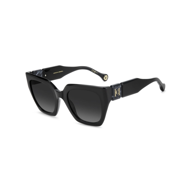 Óculos de Sol Carolina Herrera HER 0414/S 807 529O Acetato Preto com lentes na cor Cinza Degradê 1