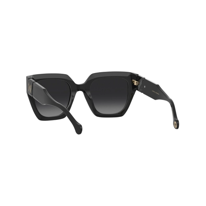 Óculos de Sol Carolina Herrera HER 0414/S 807 529O Acetato Preto com lentes na cor Cinza Degradê 5