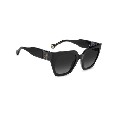 Óculos de Sol Carolina Herrera HER 0414/S 807 529O Acetato Preto com lentes na cor Cinza Degradê