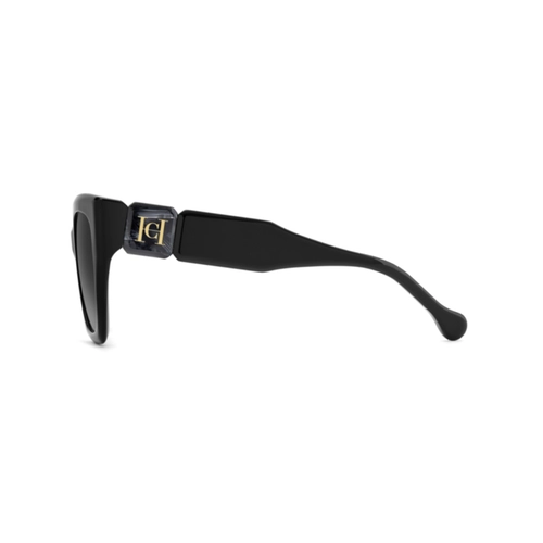 Óculos de Sol Carolina Herrera HER 0414/S 807 529O Acetato Preto com lentes na cor Cinza Degradê