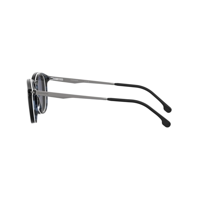 Óculos de Grau Carrera CA 393/C 9ZJ 4921 Acetato Preto sobre Azul com Clip-On na cor Azul Degradê Polarizado 4
