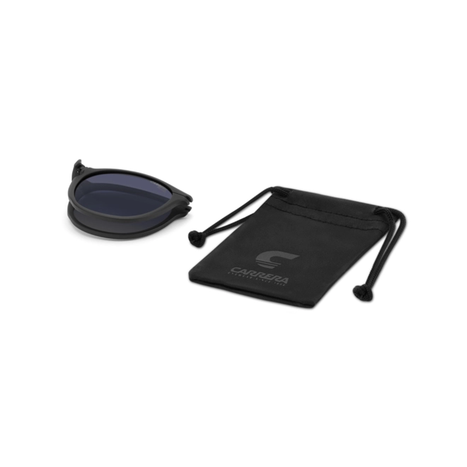 Óculos de Grau Carrera CA 393/C 9ZJ 4921 Acetato Preto sobre Azul com Clip-On na cor Azul Degradê Polarizado 5