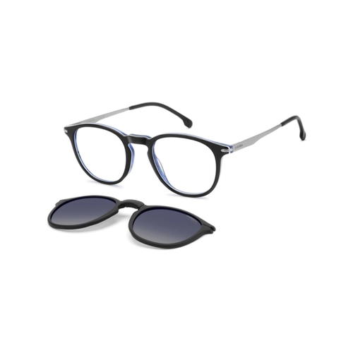 Óculos de Grau Carrera CA 393/C 9ZJ 4921 Acetato Preto sobre Azul com Clip-On na cor Azul Degradê Polarizado