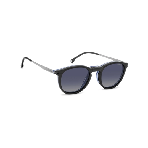 Óculos de Grau Carrera CA 393/C 9ZJ 4921 Acetato Preto sobre Azul com Clip-On na cor Azul Degradê Polarizado