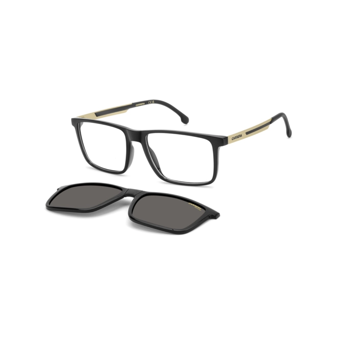Óculos de Grau Carrera com Clip-On CA 8941/C 807 5617 Poliamida Preto com lentes na cor Cinza Polarizado 1