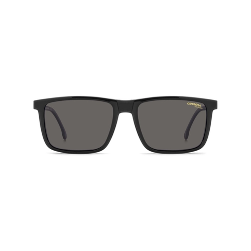 Óculos de Grau Carrera com Clip-On CA 8941/C 807 5617 Poliamida Preto com lentes na cor Cinza Polarizado