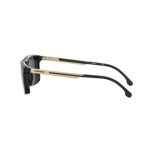 Óculos de Grau Carrera com Clip-On CA 8941/C 807 5617 Poliamida Preto com lentes na cor Cinza Polarizado