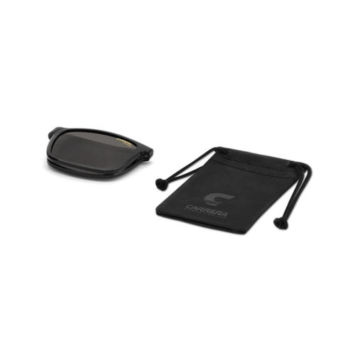 Óculos de Grau Carrera com Clip-On CA 8941/C 807 5617 Poliamida Preto com lentes na cor Cinza Polarizado