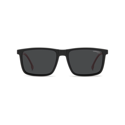Óculos de Grau Carrera CA 8941/C BLX 56 Poliamida Preto Fosco com Clip-On na cor Cinza Polarizado