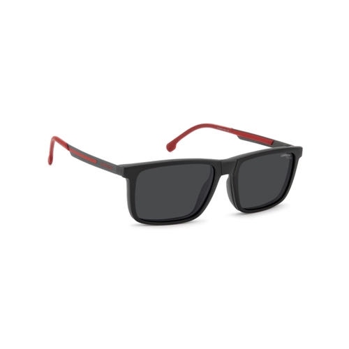Óculos de Grau Carrera CA 8941/C BLX 56 Poliamida Preto Fosco com Clip-On na cor Cinza Polarizado