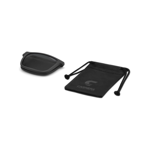 Óculos de Grau Carrera CA 8941/C BLX 56 Poliamida Preto Fosco com Clip-On na cor Cinza Polarizado