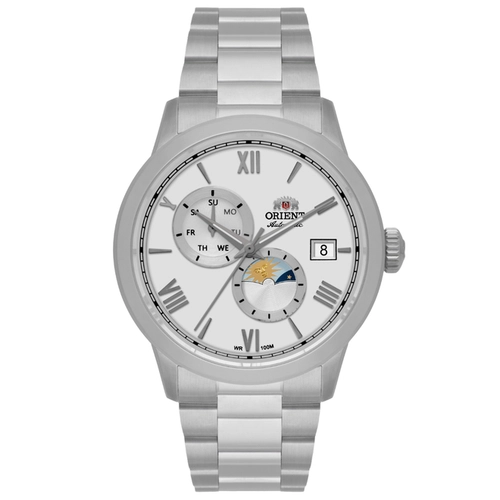 Relógio Orient Special Calibers Sun & Moon - YN6SS034 S3SX Branco