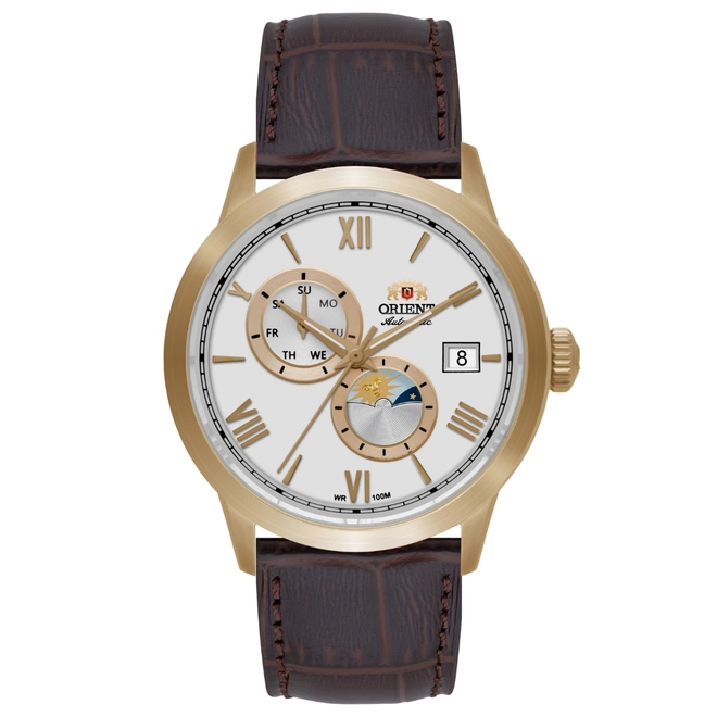 Relógio Orient Special Calibers Sun & Moon - YN6GC034 S3NX Dourado 1