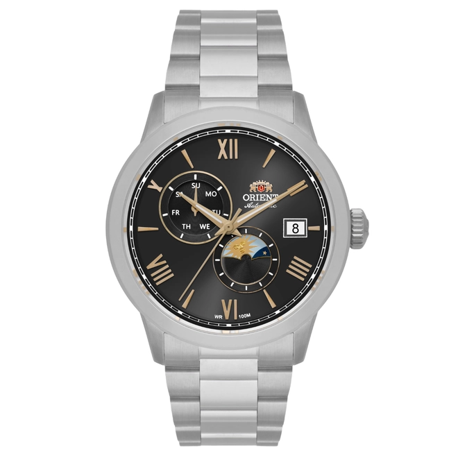 Relógio Orient Special Calibers Sun & Moon - YN6SS034 P3SX Preto 1