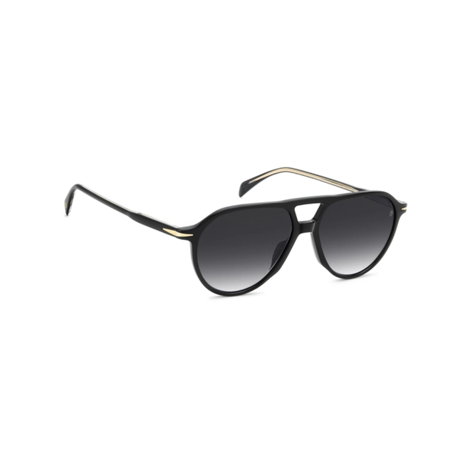 Óculos de Sol David Beckham DB 1218/S 807 569O Acetato Preto com lentes na cor Cinza Degradê 3