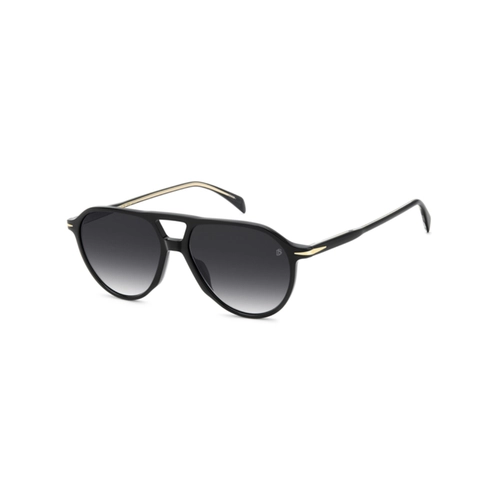 Óculos de Sol David Beckham DB 1218/S 807 569O Acetato Preto com lentes na cor Cinza Degradê