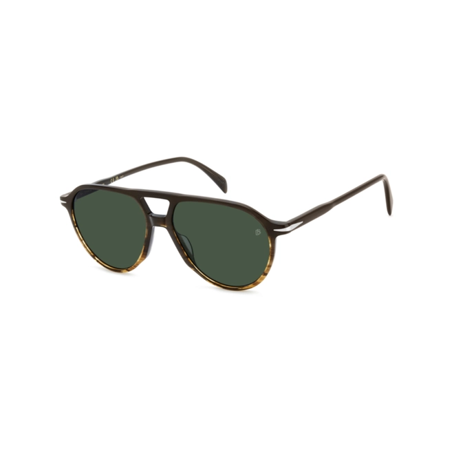 Óculos de Sol David Beckham DB 1218/S NNG 56QT Acetato Marrom Mesclado com lentes na cor Verde 1