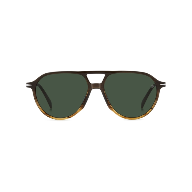 Óculos de Sol David Beckham DB 1218/S NNG 56QT Acetato Marrom Mesclado com lentes na cor Verde 2