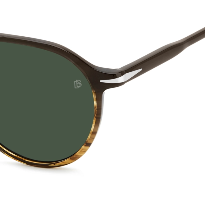 Óculos de Sol David Beckham DB 1218/S NNG 56QT Acetato Marrom Mesclado com lentes na cor Verde 4
