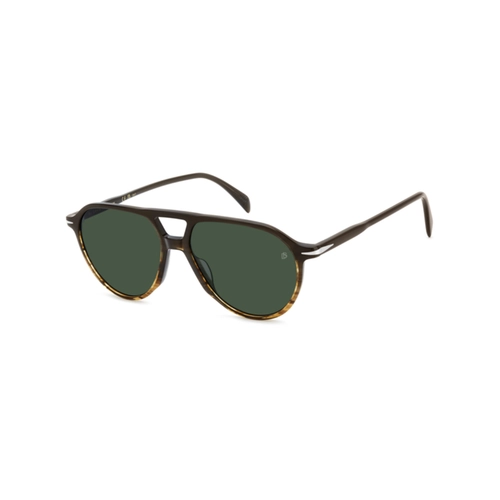 Óculos de Sol David Beckham DB 1218/S NNG 56QT Acetato Marrom Mesclado com lentes na cor Verde