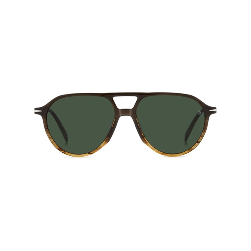Óculos de Sol David Beckham DB 1218/S NNG 56QT Acetato Marrom Mesclado com lentes na cor Verde