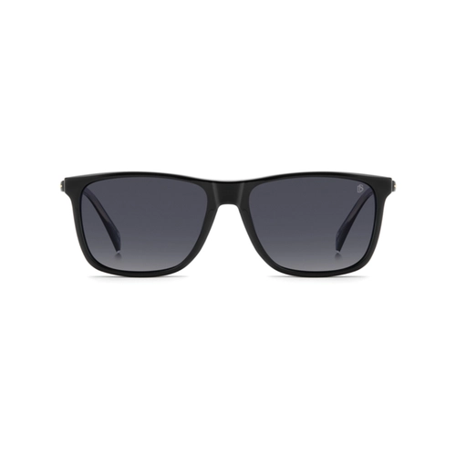 Óculos de Grau David Beckham DB 1234/C 807 5616 Acetato Preto com Clip-On na cor Azul Polarizado