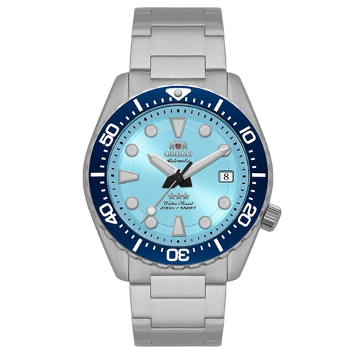Relógio Orient 3 Stars Sport Sea Automatic - YN6SS011 A1SX Azul Celeste