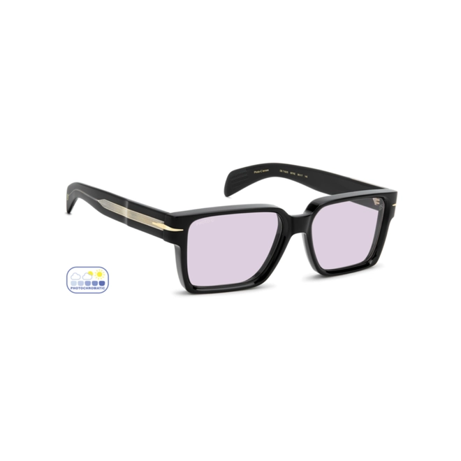 Óculos de Sol David Beckham DB 7162/S 807 56KE S Acetato Preto com lentes na cor Violeta Fotocromático 3