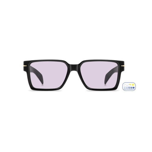 Óculos de Sol David Beckham DB 7162/S 807 56KE S Acetato Preto com lentes na cor Violeta Fotocromático