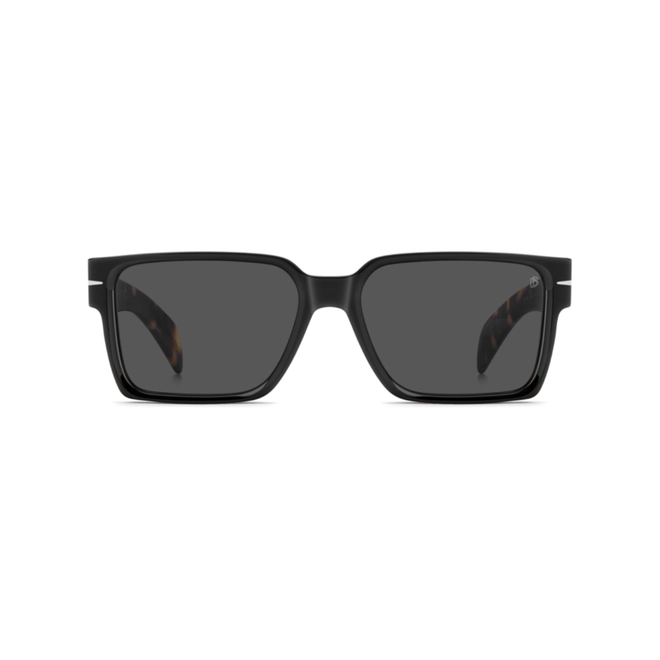 Óculos de Sol David Beckham DB 7162/S WR7 56IR Acetato Preto e Marrom Mesclado com lentes na cor Cinza 2