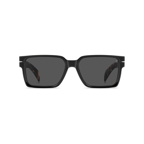 Óculos de Sol David Beckham DB 7162/S WR7 56IR Acetato Preto e Marrom Mesclado com lentes na cor Cinza
