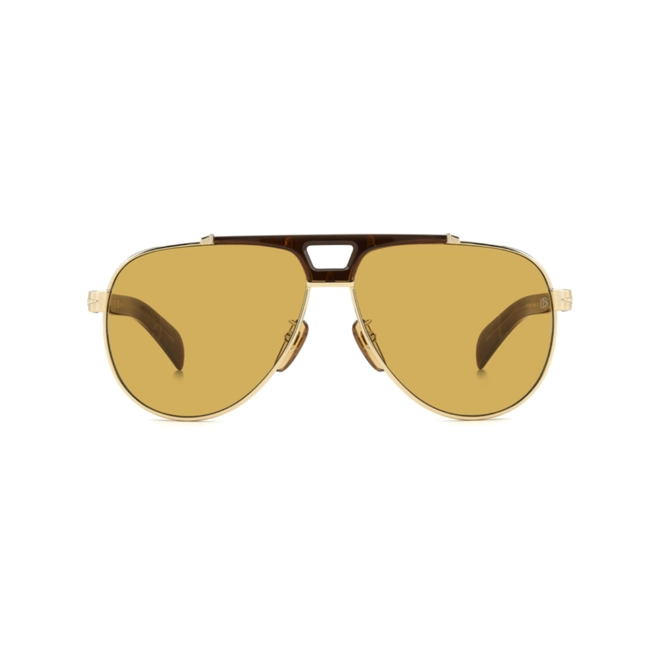 Óculos de Sol David Beckham DB 7169/S 01Q 62HO Metal Marrom e Dourado com lentes na cor Amarelo 2