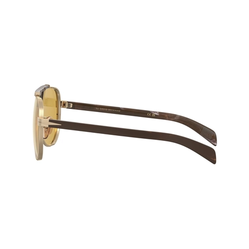 Óculos de Sol David Beckham DB 7169/S 01Q 62HO Metal Marrom e Dourado com lentes na cor Amarelo