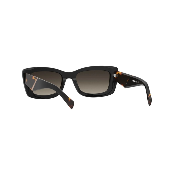 Óculos de Sol Missoni MIS 0296/S QFU 53HA Acetato Preto com lentes na cor Marrom Degradê 5