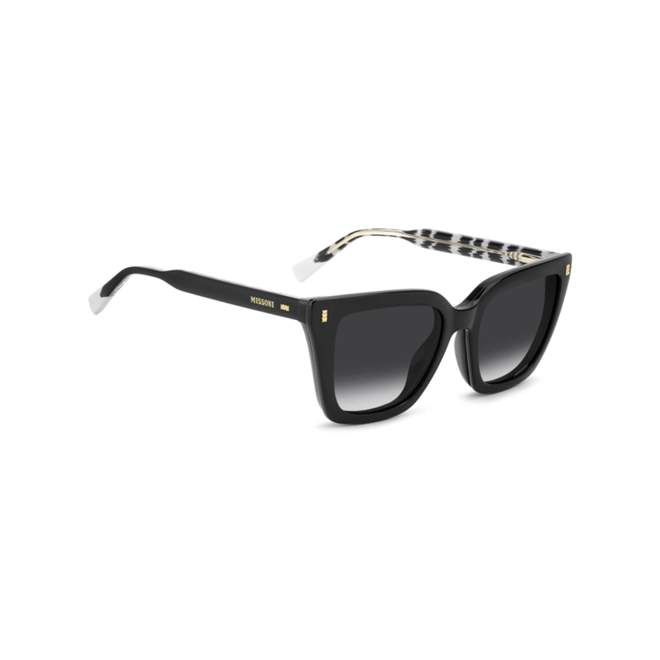 Óculos de Grau Missoni com Clip-On MIS 0309/C 807 54 Poliamida Preto com lentes na cor Cinza Degradê Polarizado 3