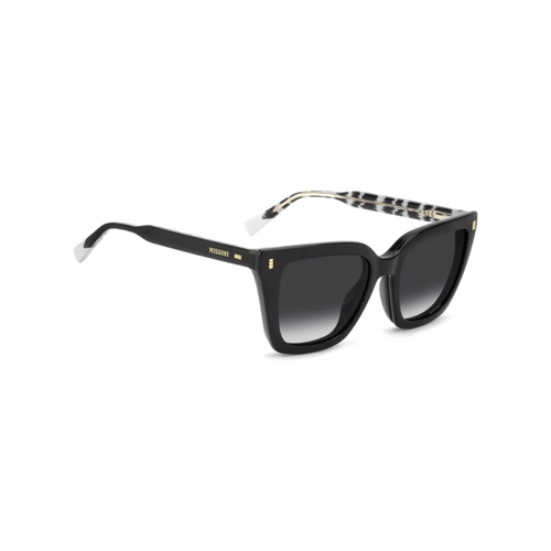 Óculos de Grau Missoni com Clip-On MIS 0309/C 807 54 Poliamida Preto com lentes na cor Cinza Degradê Polarizado