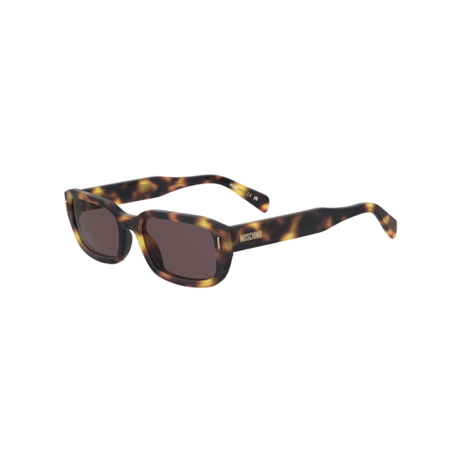 Óculos de Sol Moschino MOS221/S 086 55U1 Acetato Marrom Mesclado com lentes na cor Rosa 1
