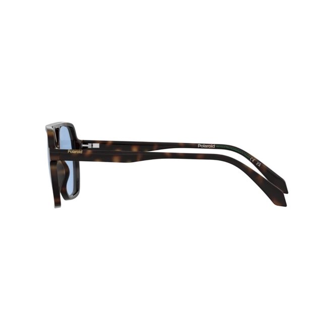 Óculos de Sol Polaroid PLD 4218/S 086 56C3 Policarbonato Marrom Mesclado com lentes na cor Azul Polarizado 4