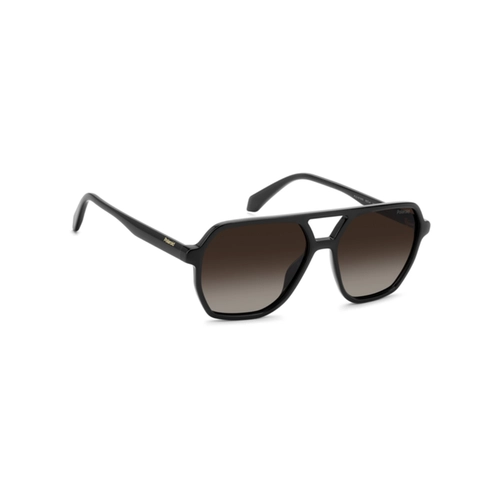 Óculos de Sol Polaroid PLD 4218/S 807 56LA Policarbonato Preto com lentes na cor Marrom Degradê Polarizado