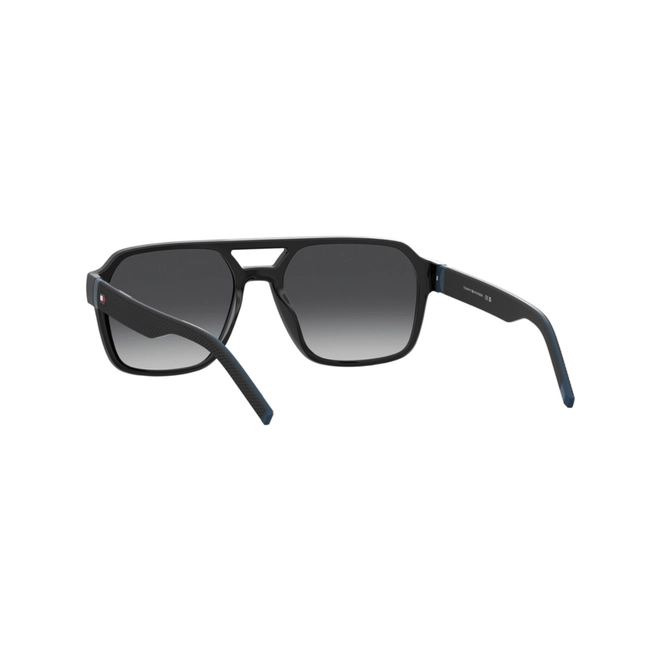 Óculos de Sol Tommy Hilfiger TH 2376/S 807 579O Poliamida Preto com lentes na cor Cinza Degradê 5