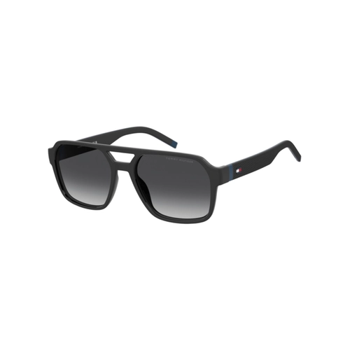 Óculos de Sol Tommy Hilfiger TH 2376/S 807 579O Poliamida Preto com lentes na cor Cinza Degradê