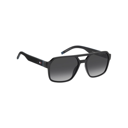 Óculos de Sol Tommy Hilfiger TH 2376/S 807 579O Poliamida Preto com lentes na cor Cinza Degradê