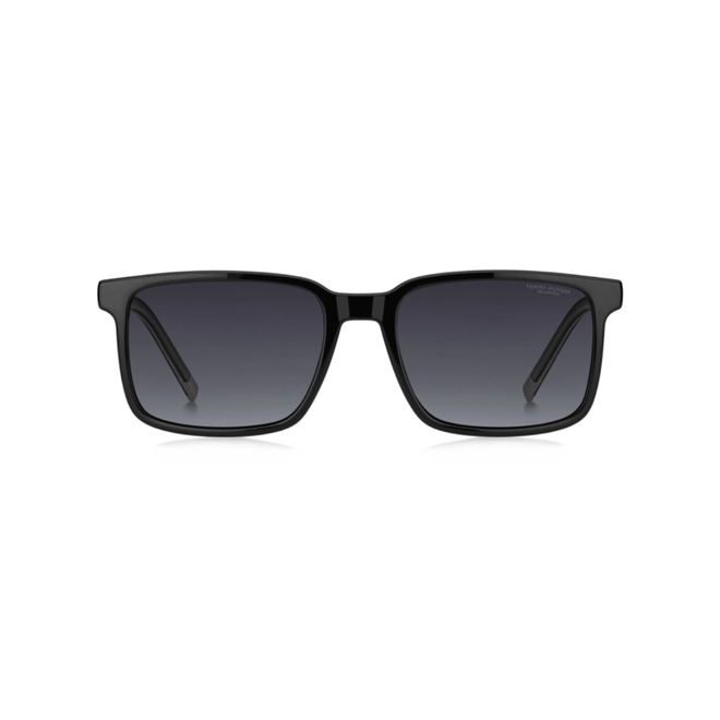 Óculos de Grau Tommy Hilfiger TH 2377/C 807 54 Poliamida Preto com Clip-On na cor Cinza Degradê Polarizado 2